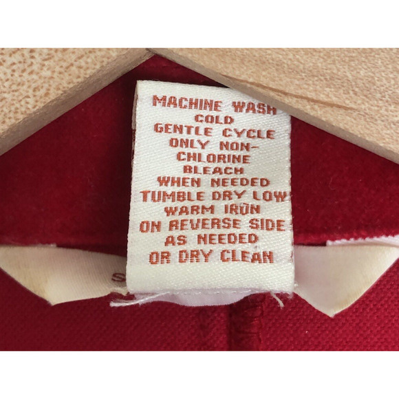 SUNDANCE 100% Cotton Velvet Blazer Sz 4 Red Contast Cuff Preppy Academia Classic - Picture 5 of 13